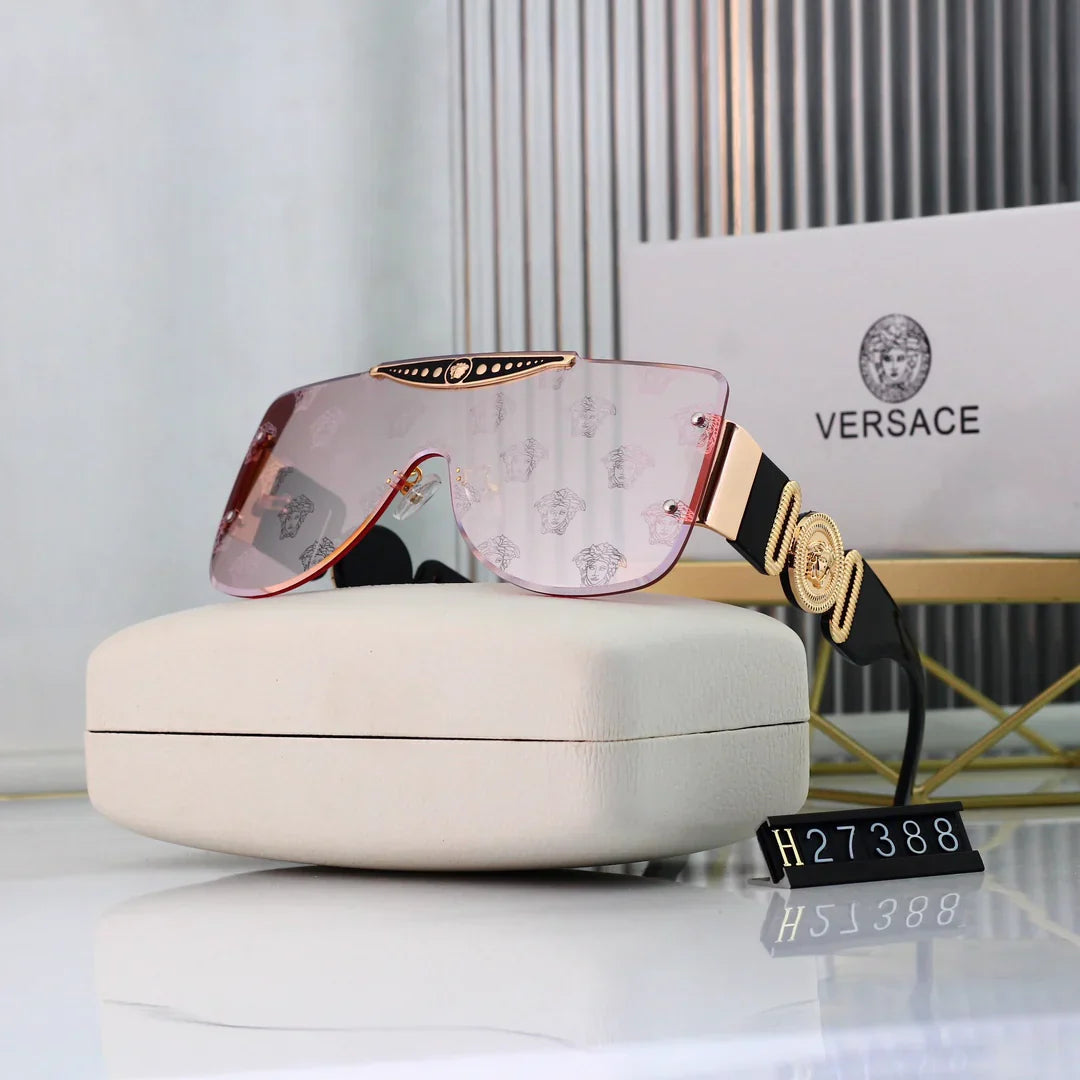 Gafas de sol 27388 de diseño sin montura con lentes de alta definición populares de 7 colores