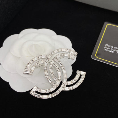 Broche de diamante de cristal brillante