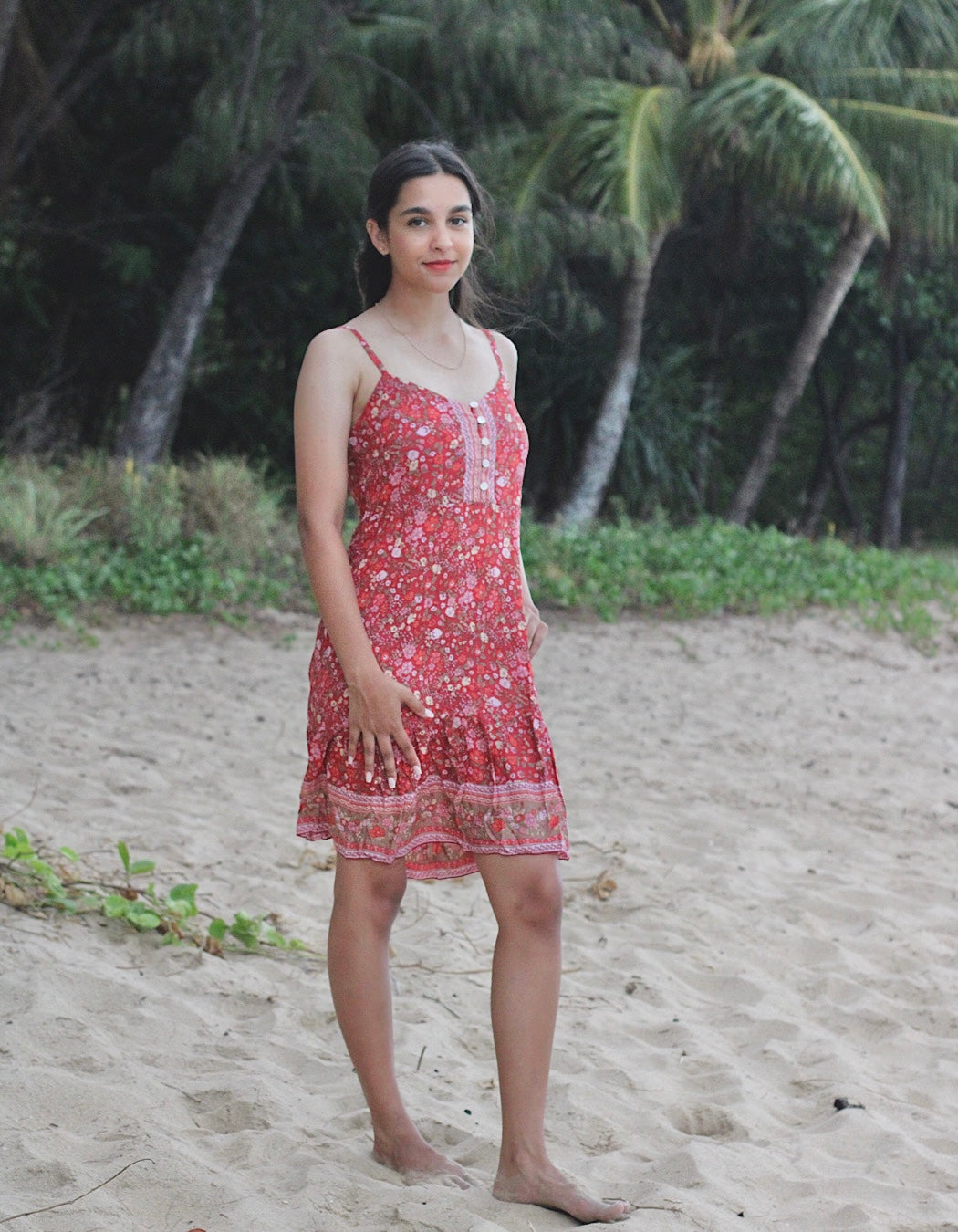 Ruby Wild Flower tirantes cortos