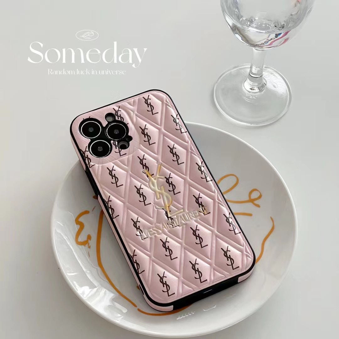 Estuche con letras retro de patrón completo