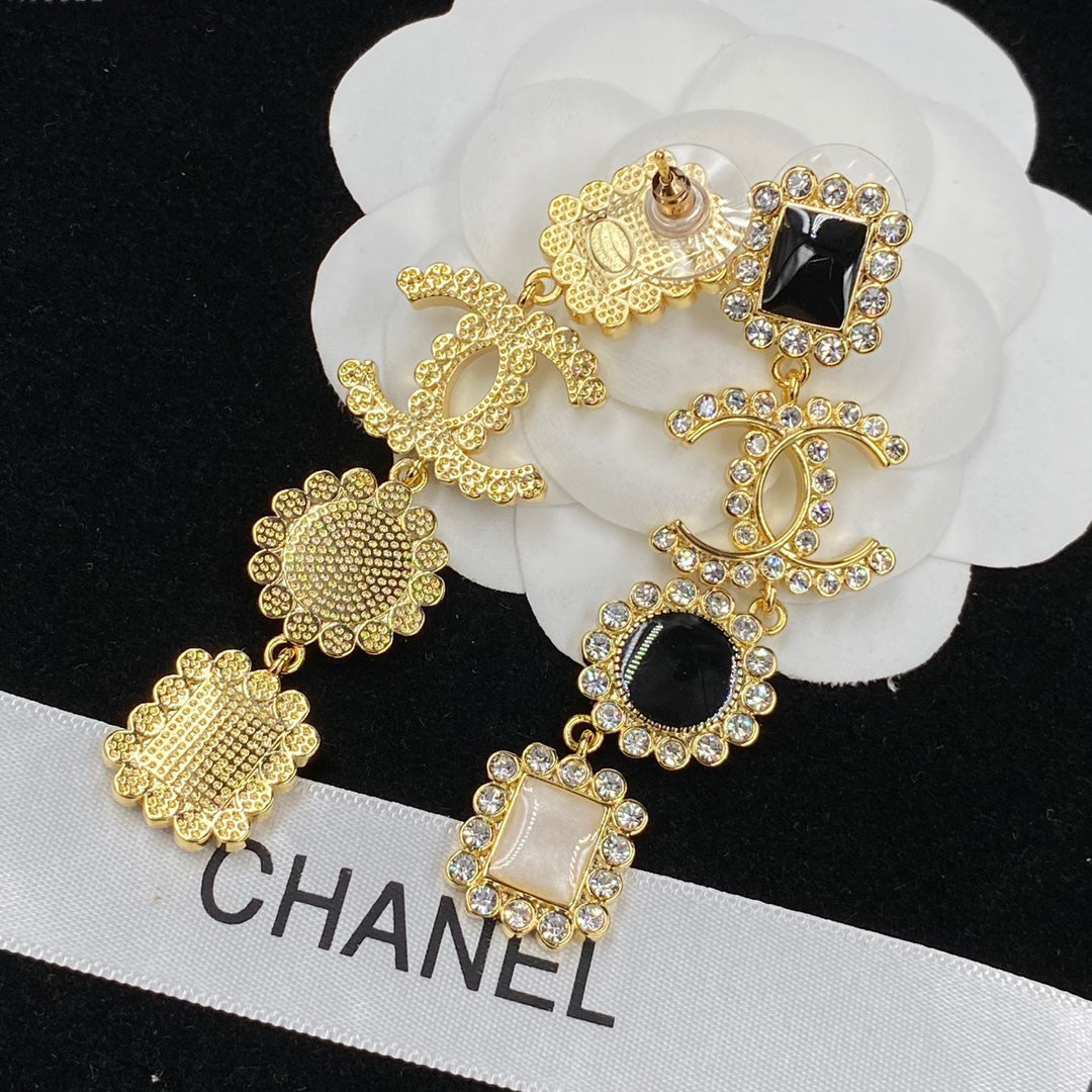 Pendientes con puntadas de diamantes "Temperamento"
