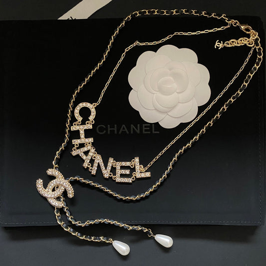 Collier double diamant mode
