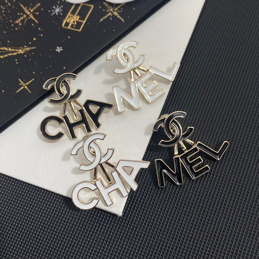 Boucles d'oreilles pendantes alphabet tendance