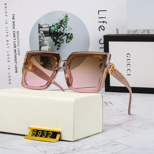 4 couleurs style coréen grandes lunettes de soleil tendance 8932
