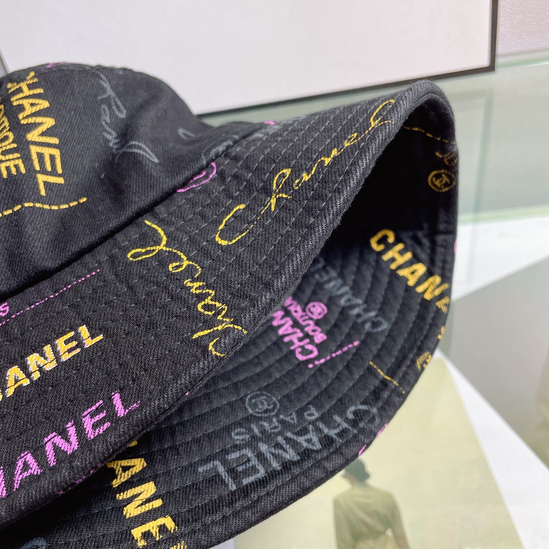 Sombrero tipo pescador con estampado de letras a la moda