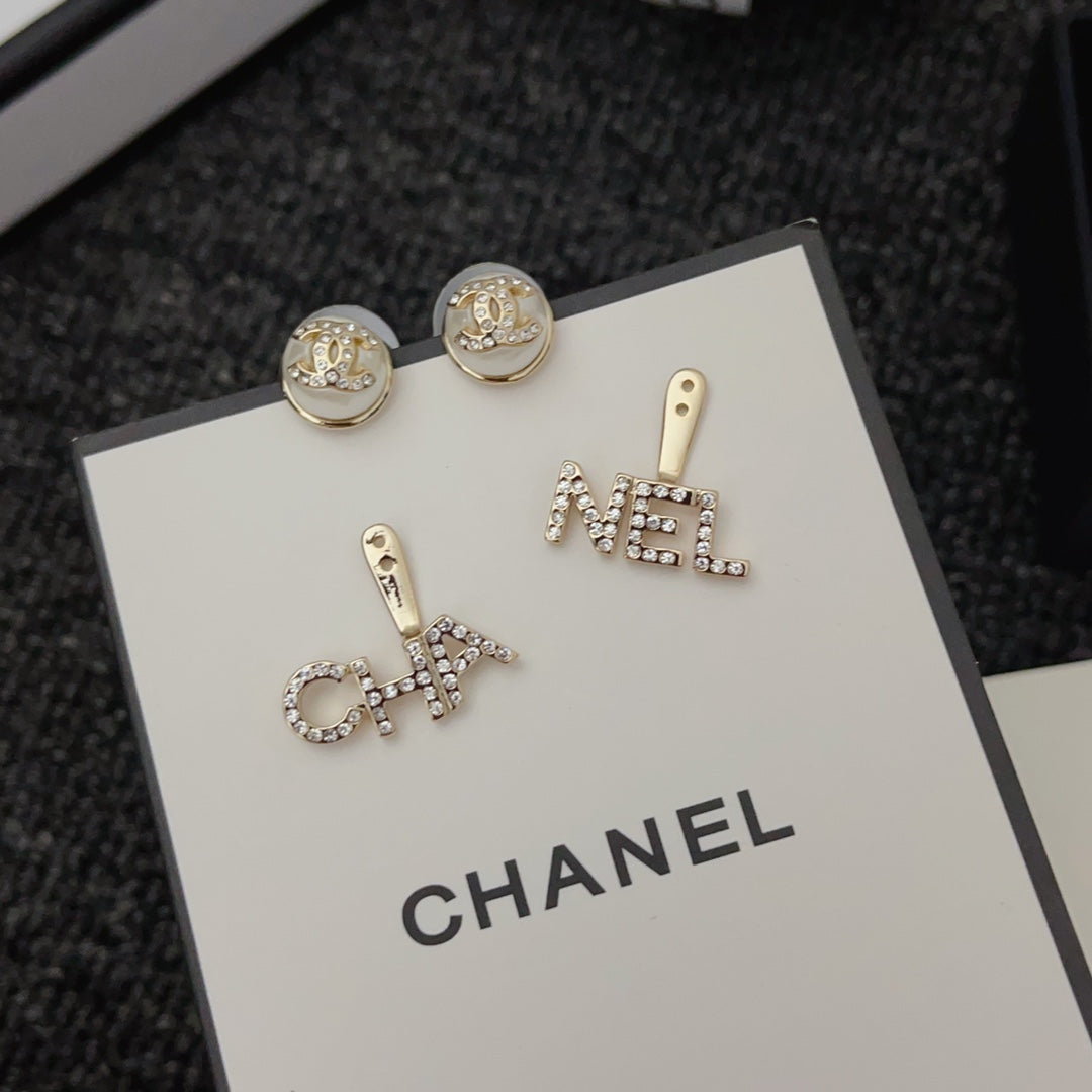 Pendientes de botón de oro Pearly Whi