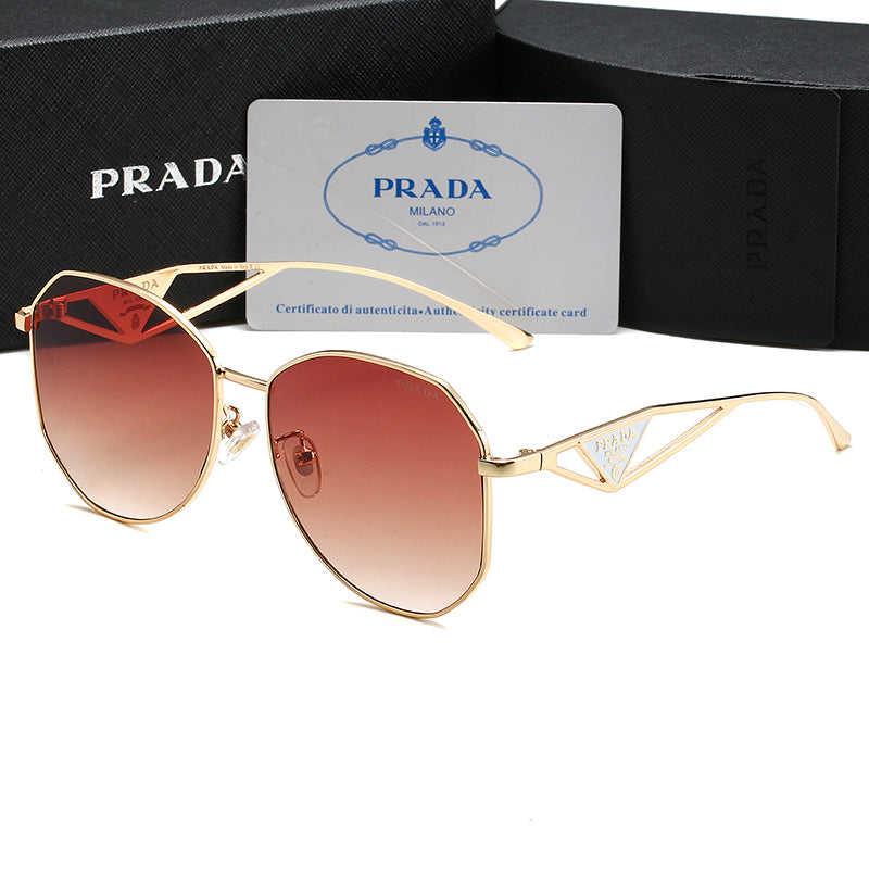 Gafas de sol unisex metálicas con logo triangular
