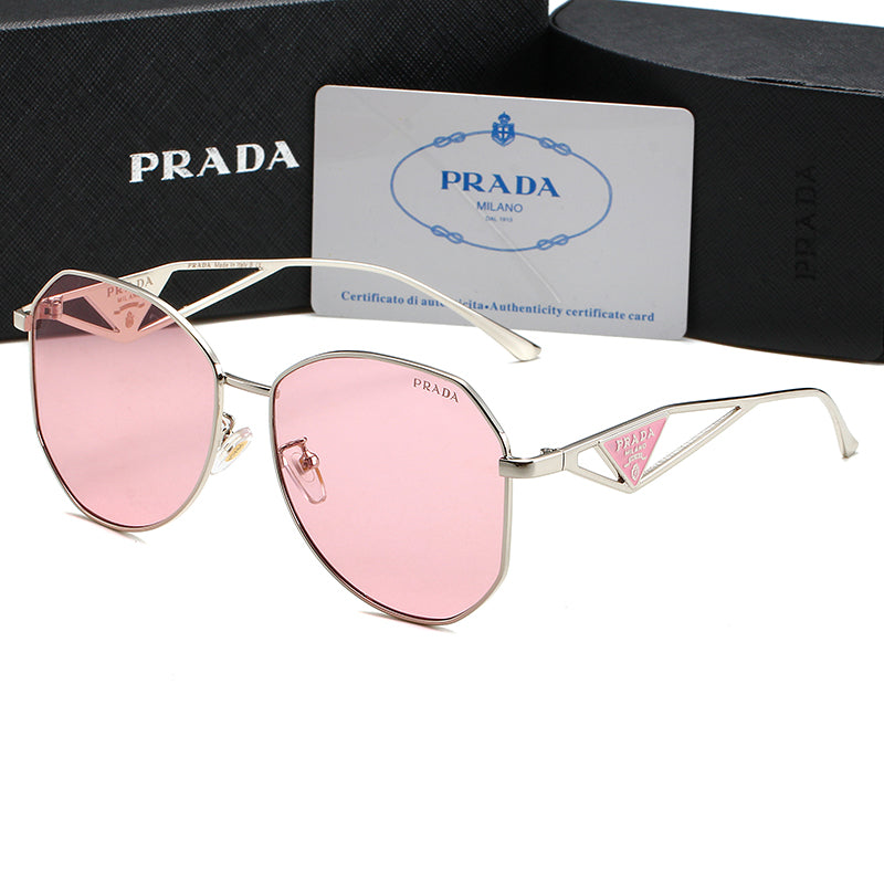 Gafas de sol unisex metálicas con logo triangular