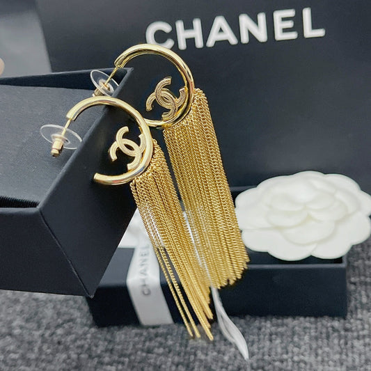Boucles d'oreilles pendantes demi-cercle à pampilles de qualité supérieure