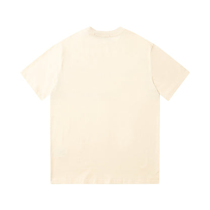 T-shirt imprimé rayé abricot