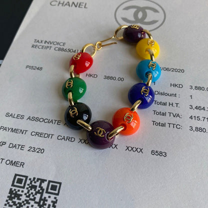 Bracelet perles arc-en-ciel tempérament