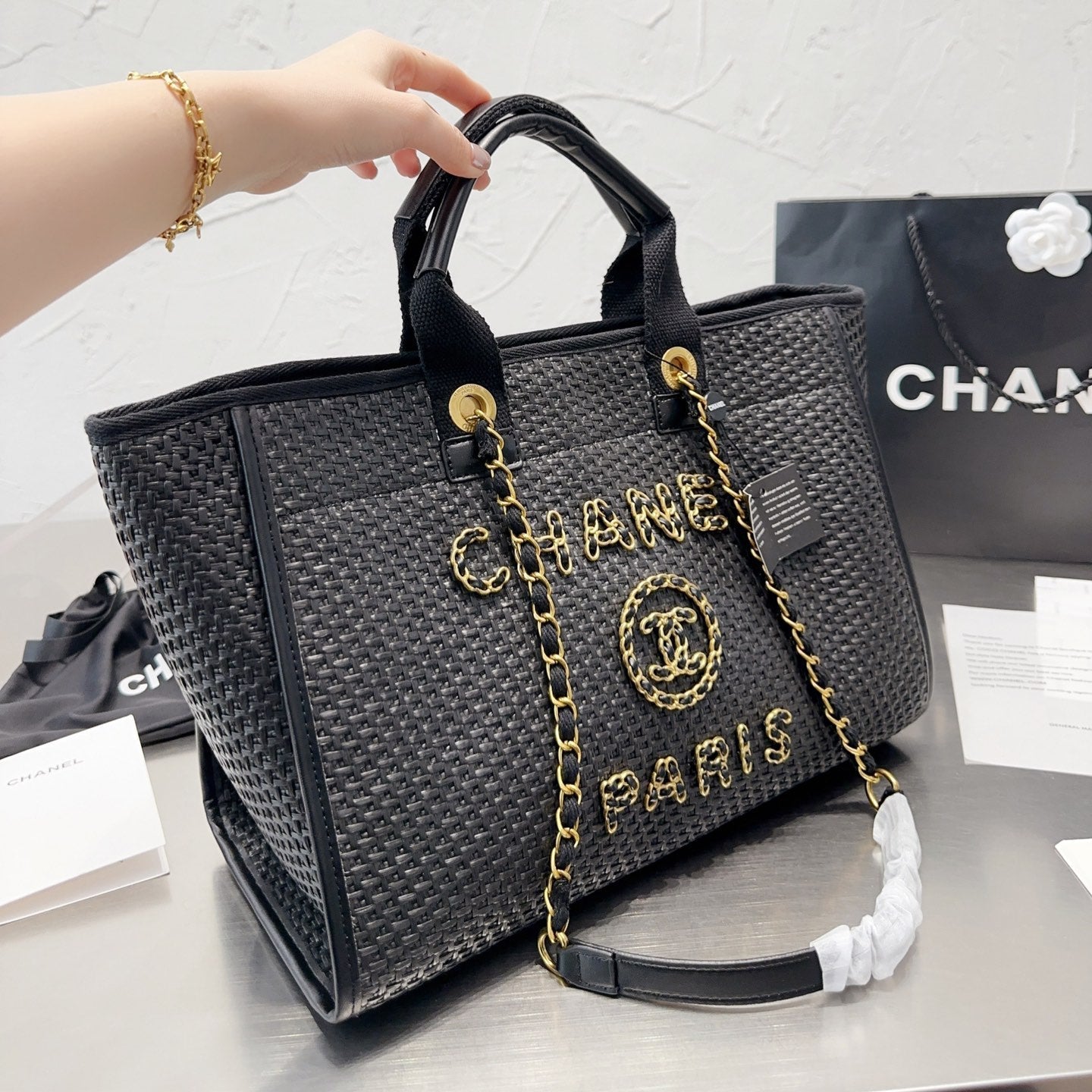 Bolso de paja de moda para compras