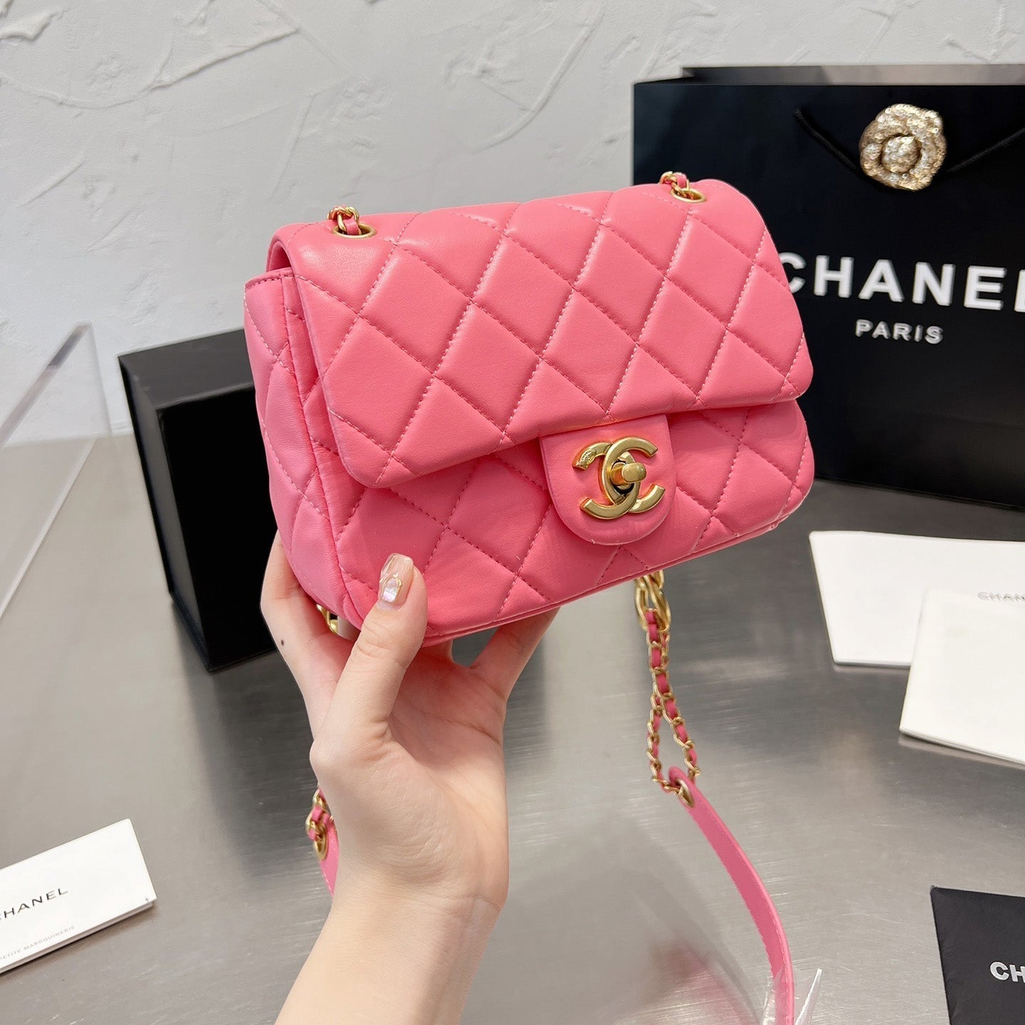 Bolso Cuadrado Cadena Creativa