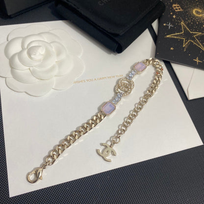 Bracelet pendentif cristal violet fantaisie