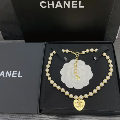 Collier Cœur et Perles
