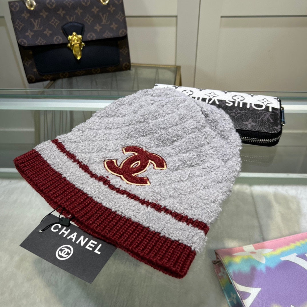 Gorro de punto de vellón coral engrosado