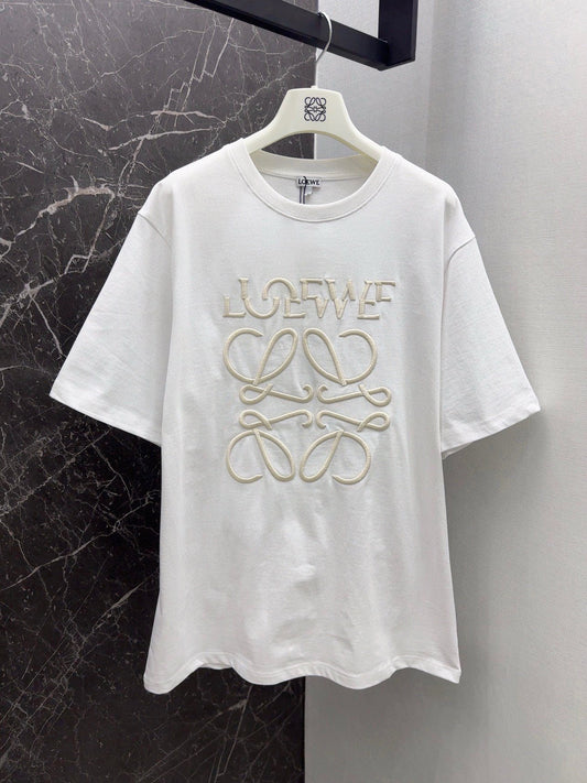 Nouveau T-shirt brodé lettre irrégulière