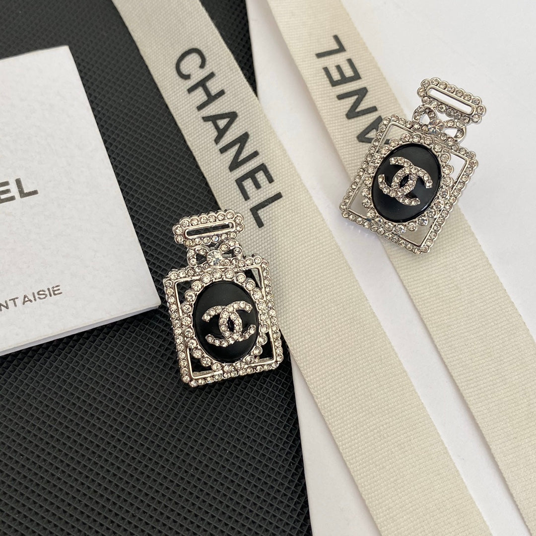 Pendientes Premium de Botella de Perfume con Diamantes