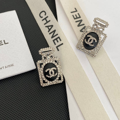 Boucles d'oreilles flacon de parfum en diamant de qualité supérieure