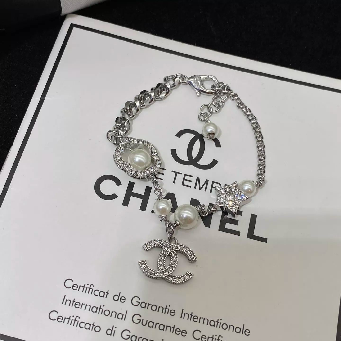 Pulsera Camelia Perla Zircón Brillante