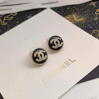 Pendientes de botón redondos elegantes de 3 colores