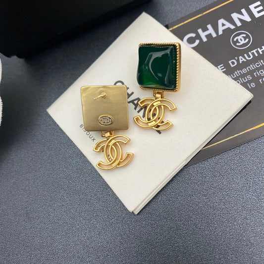 Boucles d'oreilles émeraude