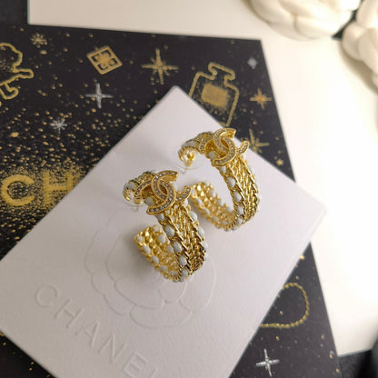 Aretes de Círculo Dorado Brillante
