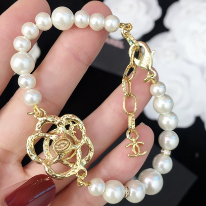 Bracelet ajustable perles Camellia