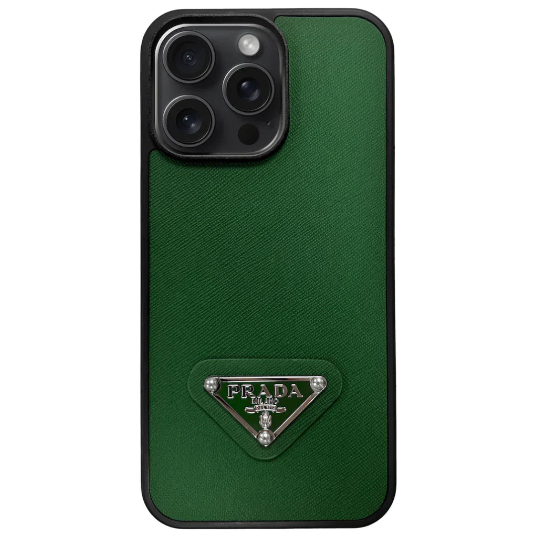 Estuche clásico triangular de cuero
