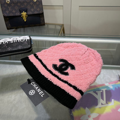 Gorro de punto de vellón coral engrosado