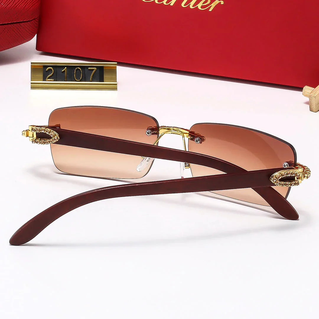 Gafas de sol sin montura Diamond de 6 colores 2107