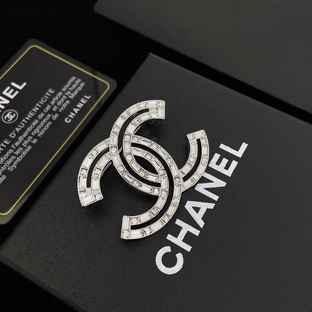 Broche de diamante de cristal brillante