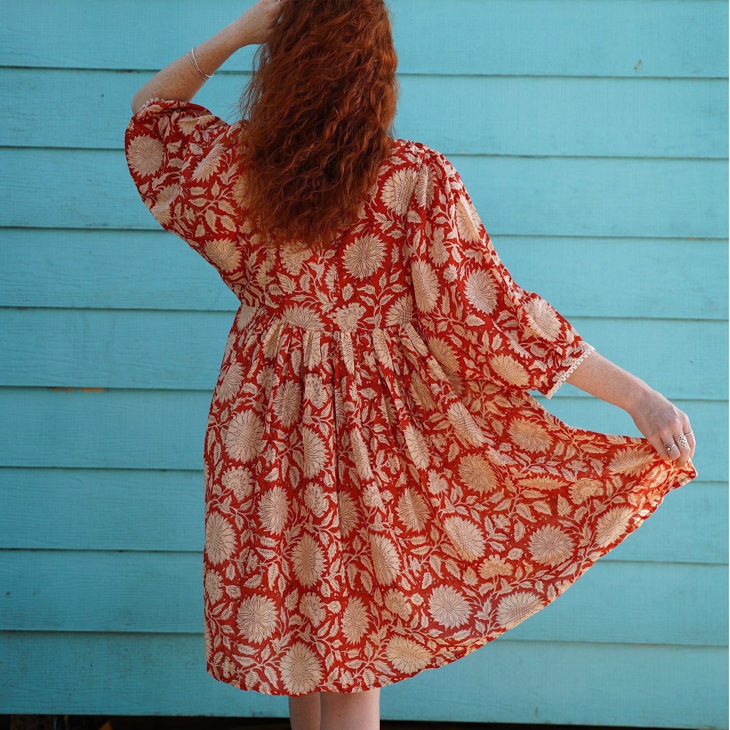 Vestido corto Hawa - Girasol óxido