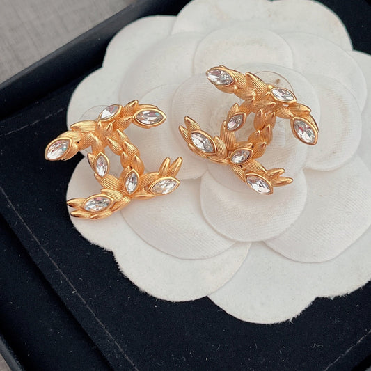 Boucles d'oreilles Diamant Épi de Riz