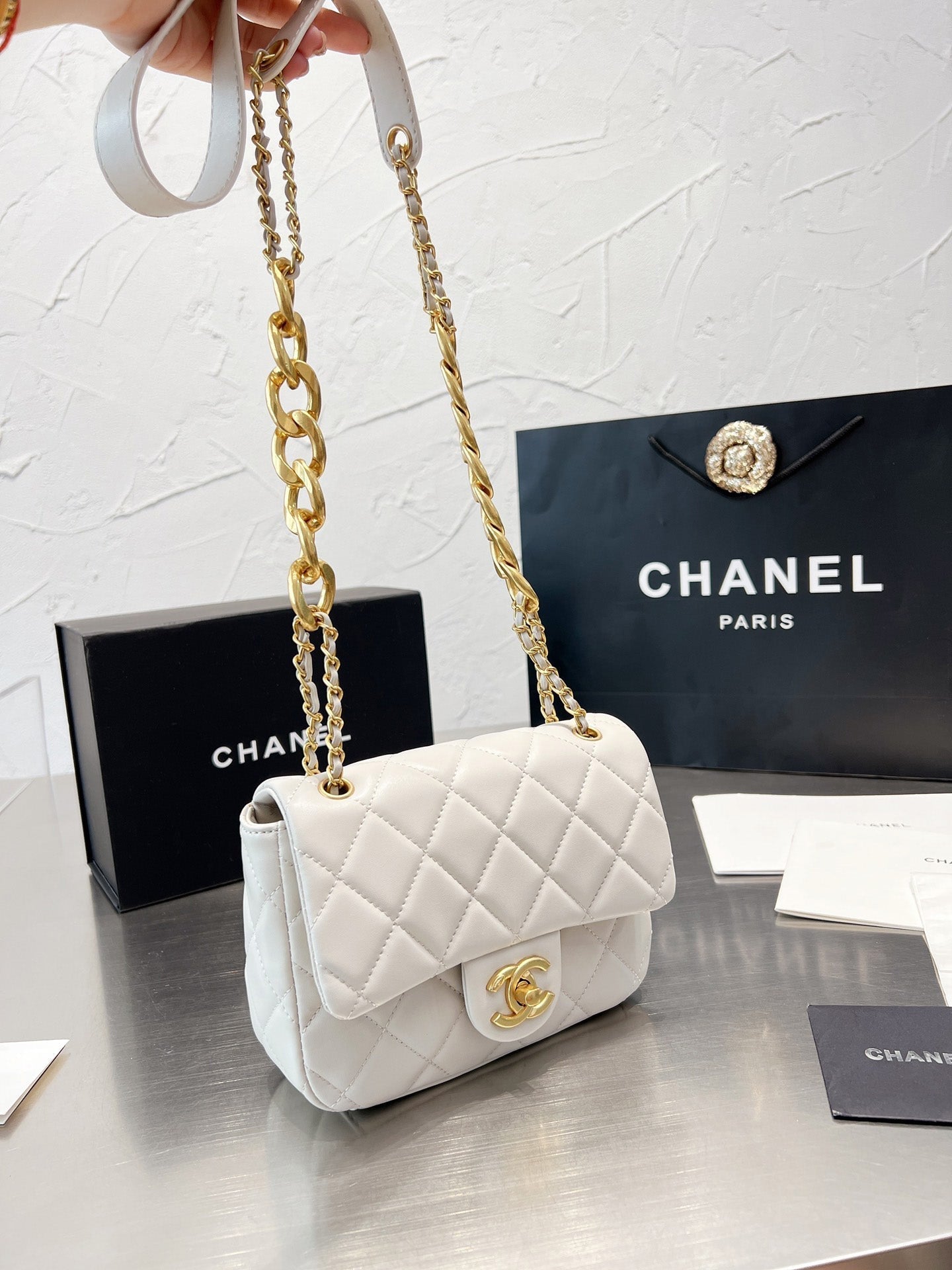Bolso Cuadrado Cadena Creativa