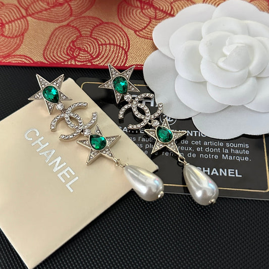 Boucles d'oreilles élégantes en pierres précieuses de première qualité