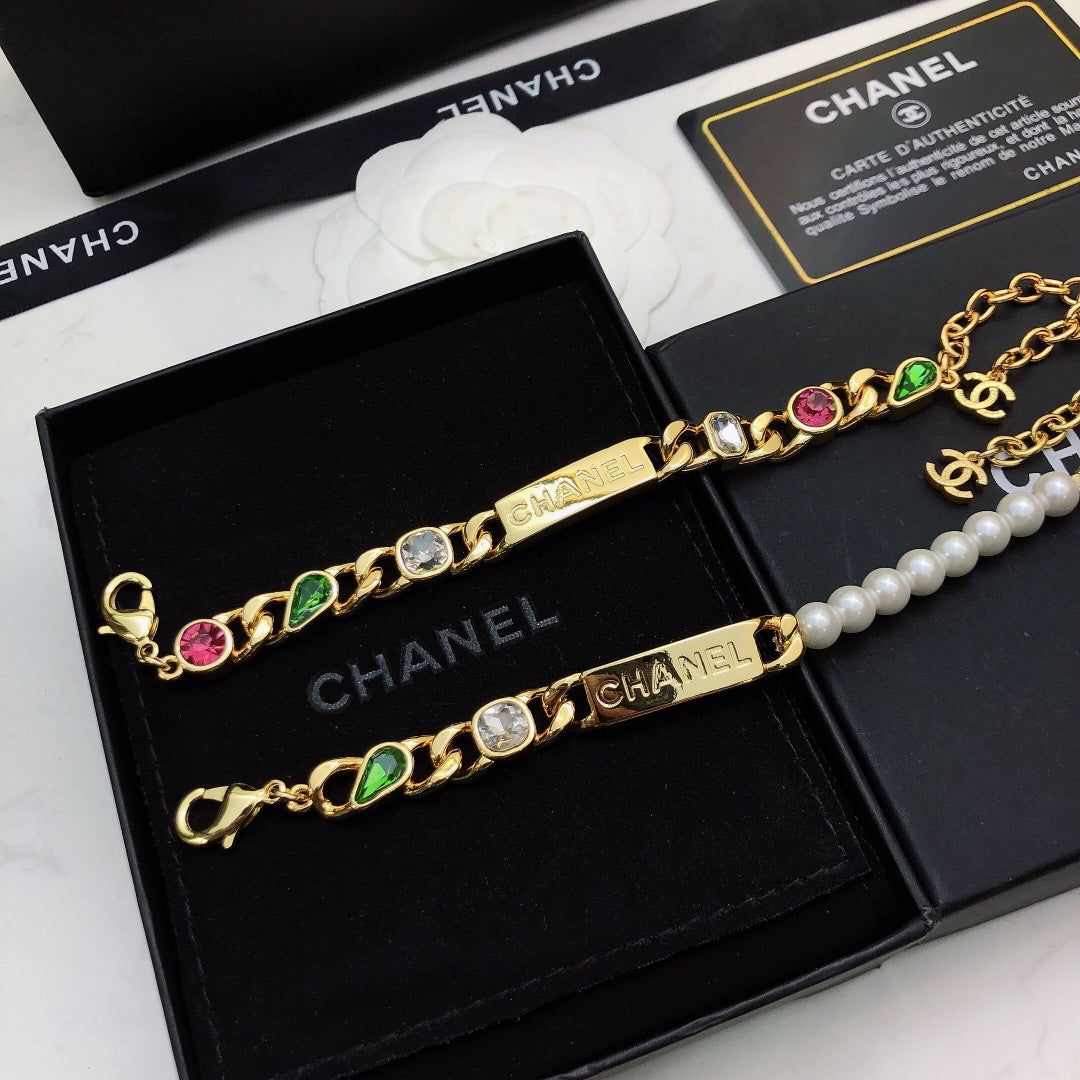 Pulsera de diamantes de colores "Temperament"