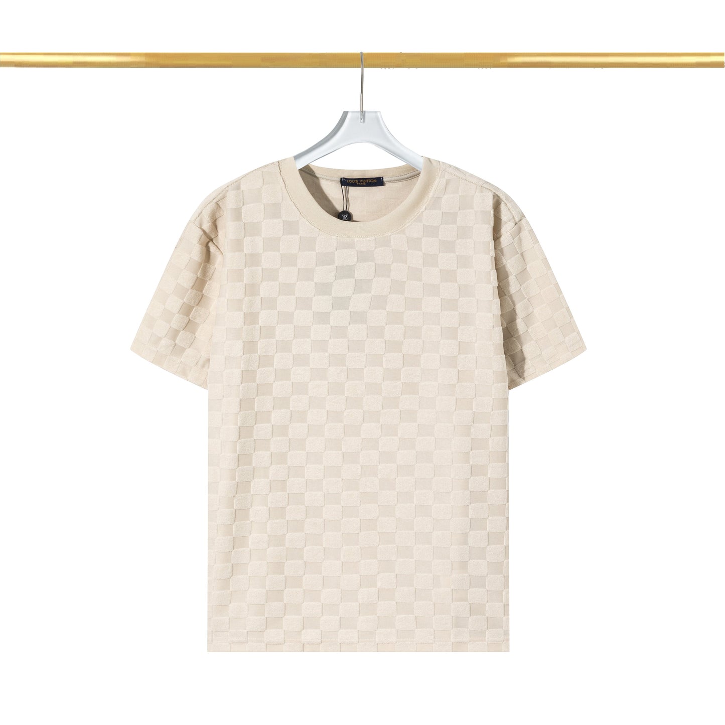 Camiseta de algodón con forro polar a cuadros