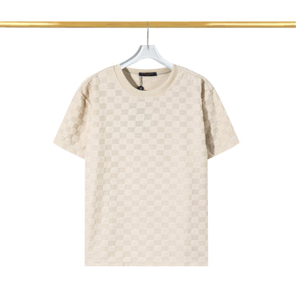 Camiseta de algodón con forro polar a cuadros