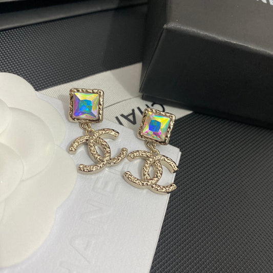 Boucles d'oreilles Diamant Laser Personnalité