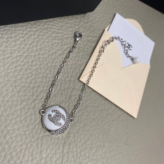 Bracelet logo diamant rond