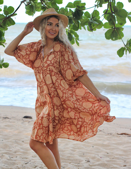 Robe courte Neera Masala - Doublée