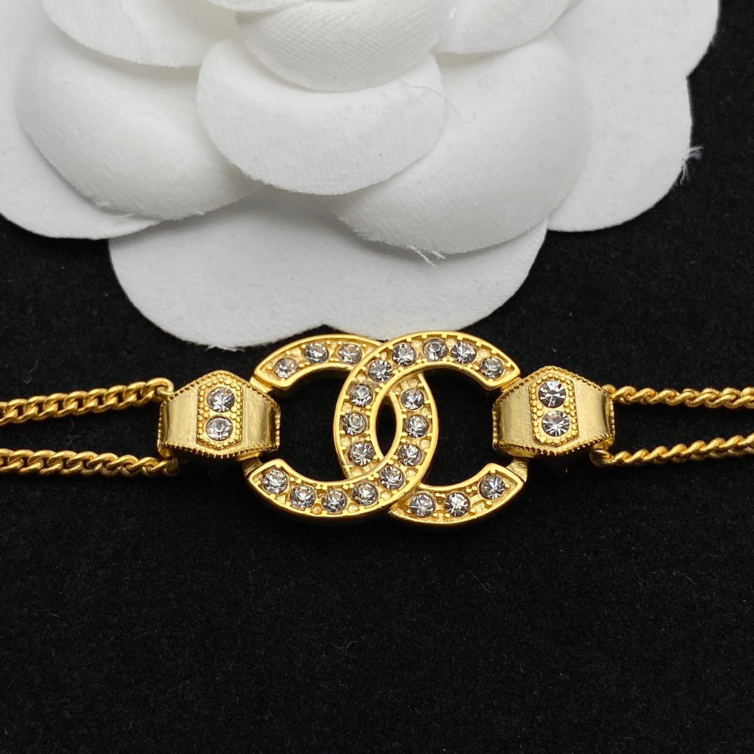 Pulsera Doble Capa de Diamantes