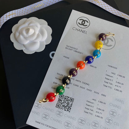 Bracelet perles arc-en-ciel tempérament