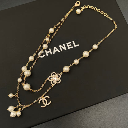 Collier double couche Camellia Pearl