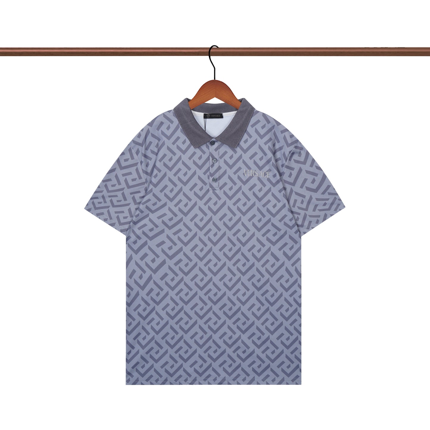 Camisa polo clásica de punto azul