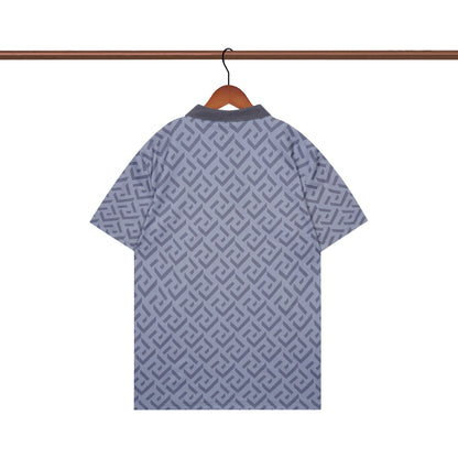 Camisa polo clásica de punto azul