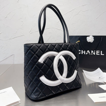 Bolso Tote Retro de Cuero Negro