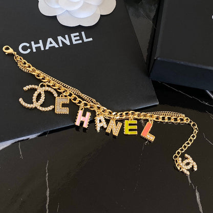 Bracelet Ajustable Pendentif Lettre Premium