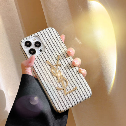 Funda de cuero con estampado de cocodrilo